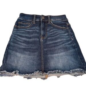 American Eagle Dark Wash Next Level Stretch Jean Skirt Size 00